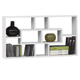 ZNTS FMD Wall-mounted Shelf Rectangular with 8 Compartments White 428742