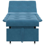 Sofa Bed Blue 194 x 67 x 82 cm Velvet 42008593