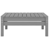 Garden Footstool Grey Solid Pinewood 806579