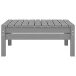 Garden Footstool Grey Solid Pinewood 806579