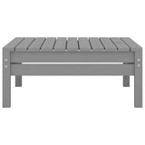 Garden Footstool Grey Solid Pinewood 806579