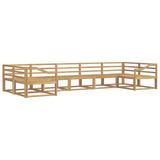 Outdoor Sofa Set 7 pcs White Solid Acacia Wood 3386983