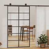 Sliding Door with Hardware Set ESG Glass&Aluminium 102x205 cm 3081961