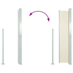 Patio Retractable Side Awning 170x300 cm Cream 48365