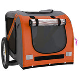Pet Bike Trailer Orange and Black Oxford Fabric&Iron 93879