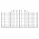 Arched Gabion Baskets 12 pcs 300x30x120/140 cm Galvanised Iron 3146549