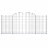 Arched Gabion Baskets 12 pcs 300x30x120/140 cm Galvanised Iron 3146549