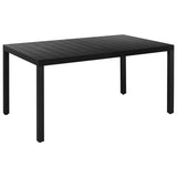 7 Piece Garden Dining Set Black 3060061