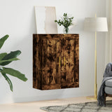 Wall Mounted Cabinet Smoked Oak 69.5x34x90 cm Engineered Wood 830369