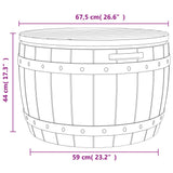 3-in-1 Garden Storage Box Light Brown Polypropylene 364162