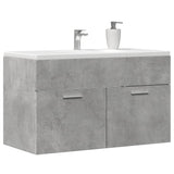 Bathroom Sink Cabinet Concrete Grey 90x38.5x46 cm Engineered Wood 856214