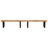 Basin Shelf Wall Mounted Steel and Solid Wood Acacia 3302843