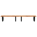Basin Shelf Wall Mounted Steel and Solid Wood Acacia 3302839