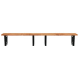 Basin Shelf Wall Mounted Steel and Solid Wood Acacia 3302839