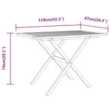 3 Piece Garden Dining Set with Cushions Beige 3094300