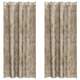 Velvet Curtains 2 pcs Champagne 260 x 140 cm Velvet 4107677