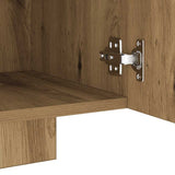 TV Cabinet with LED Lights Artisan Oak 160x35x40 cm Engineered Wood 856360