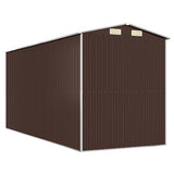 Garden Shed Dark Brown 192x440x223 cm Galvanised Steel 3147463