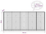 Gabion with 3.5 mm Wire and 5x10 cm Mesh 250x50x150 cm 3462839