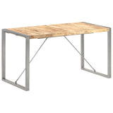 Dining Table 140x70x75 cm Solid Rough Mango Wood 321562