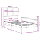 ZNTS Bookcase Bed without Mattress Wax Brown 100x200 cm Solid Wood 3321915
