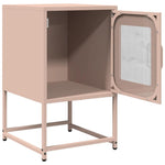 ZNTS Bedside Cabinet Pink 36x39x60.5 cm Cold-rolled Steel 853327