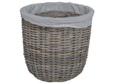 Laundry Basket with Lid 2 pcs Kubu Grey 42020973