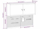 Tool Cabinet Set with Shelf 3 pcs Red Powder-Coated Steel 3321399