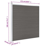 Garden Fence WPC 175x186 cm Grey 49069