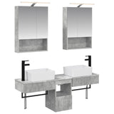 Bathroom Cabinet Set 5 pcs Concrete Grey 50 x 14.5 x 70 cm 3406322