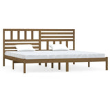 Bed Frame Honey Brown Solid Pine Wood 200x200 cm Durable 3101046