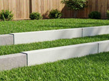 Garden Cover Profile 10 pcs 100 x 5 x 15 cm Steel White 8012937