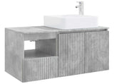 Bathroom Furniture Set 2 pcs Concrete Grey Engineered Wood 3404047
