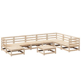 ZNTS 9 Piece Garden Sofa Set Solid Wood Pine 3299581