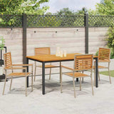 Garden Dining Set 4 pcs Beige Poly Rattan 3365498