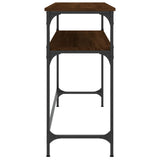 Console Table Brown Oak 100x35.5x75 cm Engineered Wood 834049