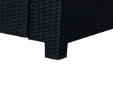 Rattan Sofa, 2 Seater Garden Furniture with Soft Padded Cushion and Armrests, Wicker Garden Loveseat T3398P315905
