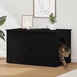 Cat House Black 85 x 55 x 50.5 cm Engineered Wood 8000726