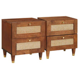Bedside Cabinet 2 pcs Brown 40 x 33.5 x 46 cm Solid Acacia wood 4018879