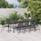 ZNTS 11 Piece Garden Dining Set Anthracite Steel 3187996