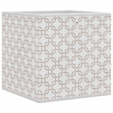Foldable Storage Boxes 10 pcs Cream 32x32x32 cm Non-woven Fabric 4018982