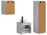 Bathroom Furniture Set 3 pcs Grey Sonoma 33 x 34.5 x 160 cm 3406089