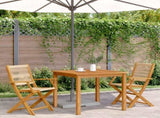 Garden Chairs 2 pcs Beige Solid Wood Acacia and Polypropylene 367668