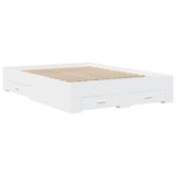 Bed Frame with Drawers without Mattress White 120x190 cm Small Double 3280412