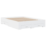 Bed Frame White Engineered wood Small Double Bed Frame 3280412