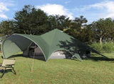 Teepee Tent 7-Person Green and Grey 600 x 600 x 347 cm 42004014
