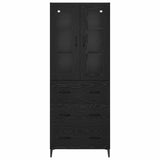 Highboard Black Oak 69.5 x 34 x 180 cm Engineered Wood 3416228