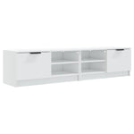 TV Cabinets 2 pcs High Gloss White 80x35x36.5cm Engineered Wood 811479