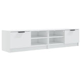 TV Cabinets 2 pcs High Gloss White 80x35x36.5cm Engineered Wood 811479