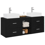Bathroom Cabinet Set 3 pcs Black 49.5 x 41 x 62.5 cm 3405836